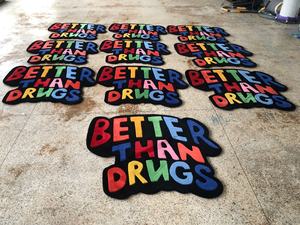 Personalizzato Cricut faccina moderna soggiorno commerciale uso domestico 100% lana acrilica viscosa di seta di bambù <span class=keywords><strong>tappeto</strong></span> trapuntato a mano - Product Image 6