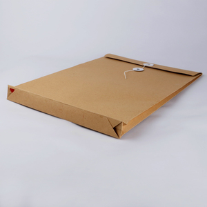 Custom Logo Printing <strong>Kraft</strong> Paper Button Closure <strong>Envelopes</strong> <strong>A4</strong> Business Packaging Cardboard <strong>Envelope</strong> Packaging Flat Product - Product Image 5