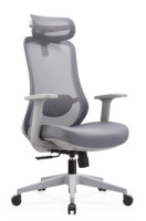 Chaise de bureau ergonomique en maille avec dossier inclinable à 130 degrés en nylon pour bureau à domicile, chambre et salon