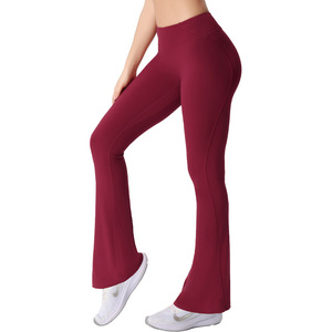 High Waisted Flared Yoga Pants With Tummy Control For Women Breathable Nylon Bell Bottoms Spring 2026 - Product Image 5