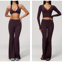 Nouvel ensemble de vêtements de sport pour femmes, effet galbant fessier, haute élasticité, amincissant, pour fitness et yoga en extérieur