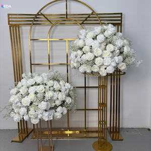 LEDA Boule de fleurs de phalaenopsis blanche très vendue pour centre de table de mariage et décorations de fête, toucher réel - Product Image 6