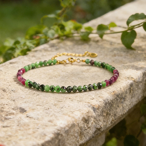 2026 Trendy Beaded <b>Bracelets</b> Crystal Natural Gemstone Women's Jewelry for Mother's Day Anniversary Adjustable Heart-Cut Multi - Product Image 2