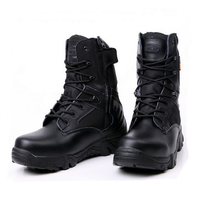 Bottes tactiques d'extérieur en cuir de combat à dessus haut de gamme