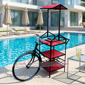3Tier Metal Cycle Converted Wine Whisky Display Rack Black Red <b>Painted</b> Wedding Event <b>Table</b> Indian Wholesale Hotel Bar Furniture - Product Image 2
