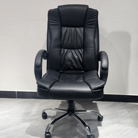 Chaises de bureau modernes pour cadres, ergonomiques, en cuir noir, pour ordinateur