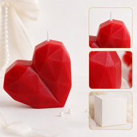 Bougie parfumée en forme de cœur rouge avec boîte cadeau pour les cadeaux de mariage et les cadeaux de la Saint-Valentin