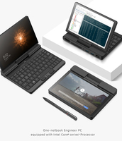 Intel Core Core Notebook PC Operasi Teknik 7-inci, Mini Portabel Saku, Tablet PC 2 in 1 Hitam 8G+512G