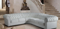 Canapé en cuir véritable de style moderne pour appartement, salon, maison, meubles de salon avec matériau de remplissage en éponge