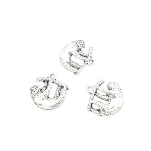 Amuleto Colgante de Perezoso Sonriente de Aleación de Zinc Plateado Antiguo <span class=keywords><strong>para</strong></span> Pulseras de Recaudación de Fondos <span class=keywords><strong>para</strong></span> el Rescate de Fauna Silvestre - Product Image 2
