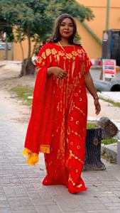 2024 नई ईद मुस्लिम कफ्तान मुस्लिम फैशन अबाया अफ्रीकी लंबी पोशाकें दशिकी साटन मैक्सी ड्रेस पारंपरिक अफ्रीकी कपड़े - Product Image 3