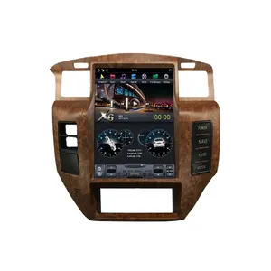 Wooden color 12.1inch Car Radio DVD Player For Nissan Patrol Y61 Android 9.0 RAM4GB ROM32GB with Radio Wifi BT Carplay
