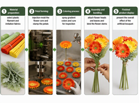 Bouquet de marguerites Gerbera artificielles en PU, fleurs de marguerites africaines réalistes et imperméables pour la maison, les mariages, les fêtes, la fête des mères, les remises de diplômes
