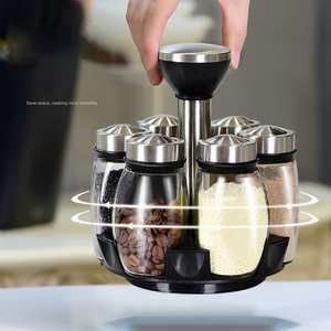 Boîte d'assaisonnement rotative rangement, bouteille de stockage de <span class=keywords><strong>Condiments</strong></span>, pot d'assaisonnement domestique en verre scellé, bouteille de <span class=keywords><strong>Condiments</strong></span>, BB042 - Product Image 3