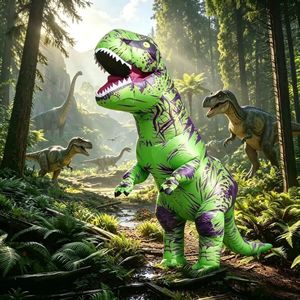 Halloween realistic Tyrannosaurus rex dinosaur inflatable suit props holiday party funny performance dinosaur Easter - Product Image 3
