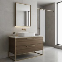 Ensemble de meubles de salle de bain modernes haut de gamme pour hôtels, hôpitaux, appartements, villas, armoire de lavabo modulaire imperméable