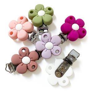 Lo más nuevo al por mayor bebé masticable flor dentición silicona chupete Clips chupete cadena para chupete cadena DIY hacer accesorios - Product Image 5