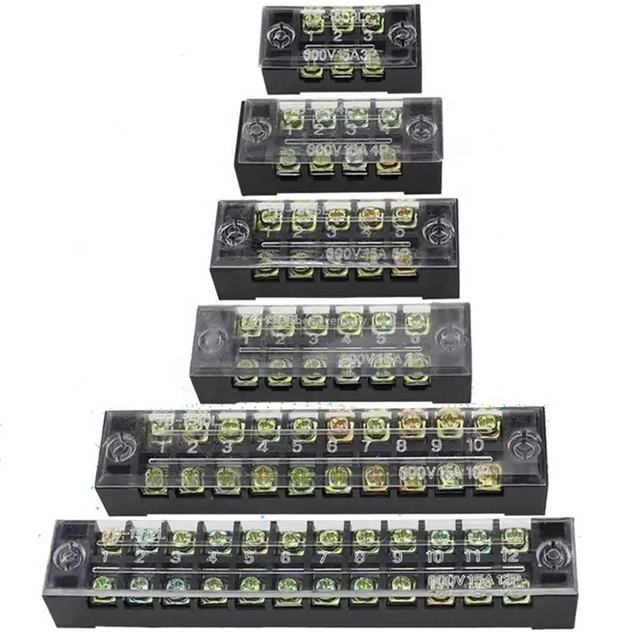 Barrier Terminal Block 600V 15A TB-1503 TB1504 TB1505 TB1506 TB1510 TB1512 Wire Barrier Terminal Blocks Terminal Strip