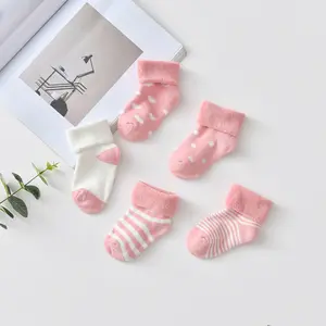 Calcetines de algodón personalizados para bebé, unisex, venta al por mayor, 2022