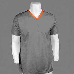 T-shirt de sport pour homme à col en V, extensible, en coton et élasthanne, pour les entraînements ou les exercices - Product Image 3