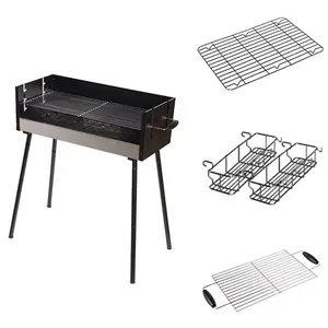 Hot-Sale Carbon Steel Custom Camping Outdoor Bbq Tool Set Portable Chinese Fire Pit With Bbq Grill