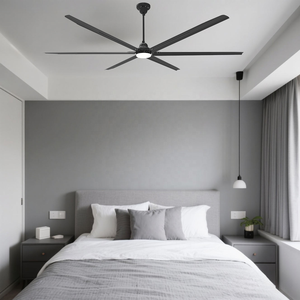 Quạt trần công nghiệp cỡ lớn 96 inch, 6 cánh bằng nhôm, điều khiển từ xa, tích hợp đèn LED, bán trực tiếp từ nhà máy - Product Image 6