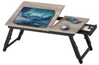 Bureau pour ordinateur portable, plateau de lit pliable, angle et hauteur réglables |   Plateau de lit pliable pour ordinateur portable jusqu'à 15,6 pouces, portable