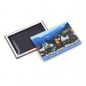 Factory Direct Custom Printing Refrigerator Tourist Scenery Photo Souvenir Customized Tin <b>Fridge</b> Magnets - Product Image 3