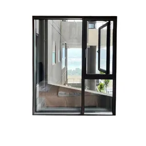 Factory Supply Aluminium Windows Triple Tempered Glass Soundproof Broken Bridge Casement Window