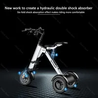 Tricycle électrique pliable léger à 3 roues pour femmes, scooter électrique portable avec siège confortable, moteur 36V 350W fabriqué en Chine