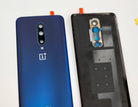 Boîtier de couverture arrière de batterie pour Oneplus 7 7T 7 Pro avec étui en verre de couverture arrière d'objectif de caméra