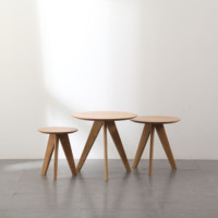 Großhandel Fabrik Modernes Wohnzimmer Dreieckiger Eck-Beistell tisch Kleiner Naturholzdreieck-Couch tisch