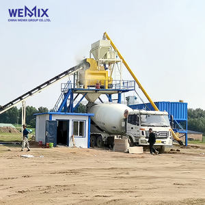 Planta dosificadora de hormigón HZS120 Planta dosificadora de hormigón estacionaria Planta de hormigón de mezcla lista Mezcladora de hormigón alimentada por Correa - Product Image 1