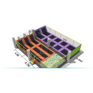 Bán Thiết Bị Công Viên Bạt Lò Xo Trong Nhà Thương Mại Lớn Nhiều Màu Sắc Tùy Chỉnh