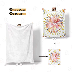 Tùy Chỉnh 100% Polyester Vua Kích Thước Flannel Chăn Siêu Mềm Trại Lông Cừu In Logo Kỹ Thuật Số Ấm Áp Cho Nhà Máy Bay Cho Mùa Đông - Product Image 1