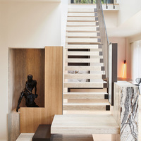 Conception d'appartement duplex personnalisée, escalier moderne de luxe, salon, solution complète pour toute la maison