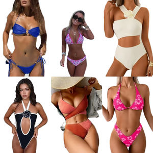 Maillot de bain micro bikini deux pièces pour femme, nouvelle collection, élégant et tendance, effet ventre plat, bretelles colorées, shorty intégré à l'avant - Product Image 4
