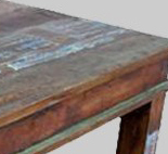 Mesa de Comedor Rústica de Madera Reciclada de Barco Antiguo