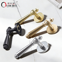 Serrure de porte Oukali, nouveau design luxueux, alliage de zinc, finition chrome brillant, pour chambre et hôtel
