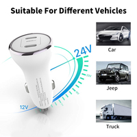 Chargeur de voiture USB C 60W, adaptateur de chargeur de voiture double PD30W Type C, chargeur de voiture à charge rapide compatible avec iPhone 16,Galaxy S24, iPad