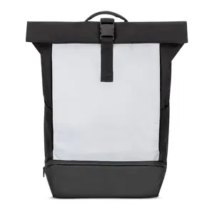 Rolltop mochila impermeável para laptop, mochila escolar para lazer, faculdade, bolsa de rolltop