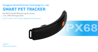 Traceur GPS 4G pour chien Qcool avec technologie BCG, suivi du mouvement, surveillance d'activité, alarme anti-évasion pour animaux manquants, alerte d'évasion d'animal, lumière LED