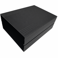 Boîtier en alliage d'aluminium de grande taille 150*75mm, usiné CNC, anodisé noir, marqué au laser, IP54, extrusion personnalisée pour carte de circuit imprimé