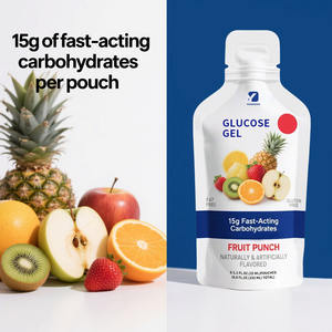Rasa pukulan <span class=keywords><strong>Gel</strong></span> glukosa peran cepat kantong 32ml meningkatkan energi meningkatkan penggunaan darurat gula darah rendah - Product Image 4