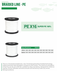 Ligne de pêche tressée multifilament haute résistance <span class=keywords><strong>PE</strong></span> <span class=keywords><strong>16</strong></span> brins, 8 brins et 9 brins pour la pêche en extérieur au Japon - Product Image 3