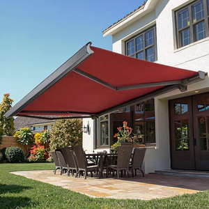 Hiện đại điện bên nhà hàng nhôm mái hiên gấp Patio cơ giới có thể thu vào mái PVC mái hiên ngoài trời mưa tán - Product Image 1