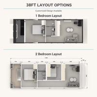 Maison flottante côtière durable, coque en aluminium soudée, pièces isolées, panneaux solaires, aménagement personnalisé, OEM, bateau-maison de 38 pieds