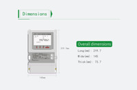 Medidor de Energía Multifuncional DSSD2976 0.5S 3P3W, Medidor de kWh de Montaje en Pared, Doble RS485 Modbus RTU, Multitarifa, Medidor de Demanda Máxima, Medidor de Vatios y Horas