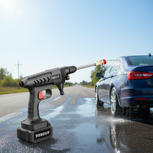 <span class=keywords><strong>Nettoyeur</strong></span> de voiture portable sans fil à <span class=keywords><strong>batterie</strong></span> lithium 300W haute pression 7,5 MPa avec pistolet à eau - Product Image 2