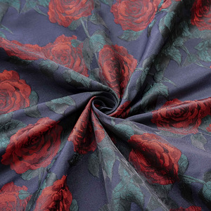 Penjualan terlaris grosir desain baru benang dicelup 3D pola bunga mawar kain tenun brokat jacquard untuk garmen dan gaun - Product Image 4